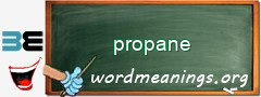 WordMeaning blackboard for propane